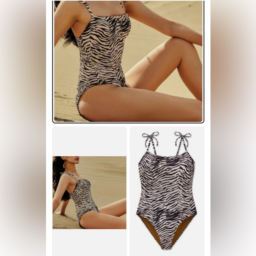 WET- Zebra Print One Piece Swimsuit